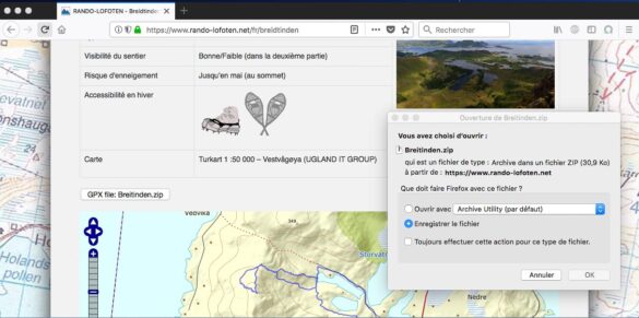 Comment télécharger un tracé GPX ?