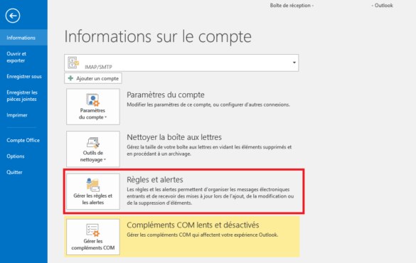 Comment transférer mes mails Outlook vers une autre boite mail ?