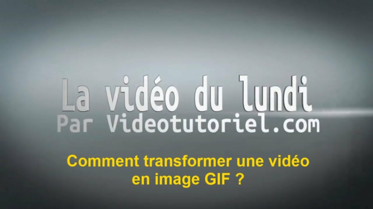 Comment transformer une image en GIF ?