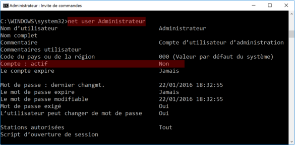 Comment trouver le mot de passe d'un compte administrateur ?
