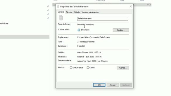 Comment trouver les métadonnées d'un fichier ?