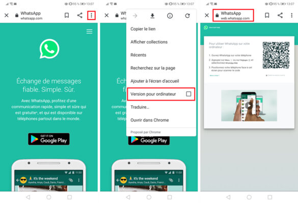 Comment utiliser WhatsApp web sur un téléphone portable ?