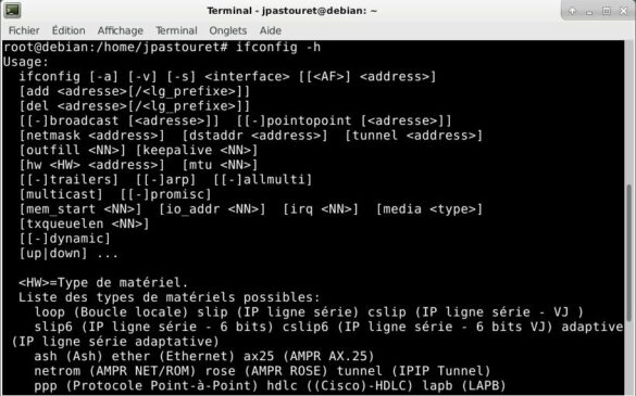 Comment utiliser la commande ifconfig ?