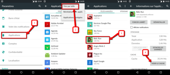 Comment vider le cache de toutes les applications Android ?