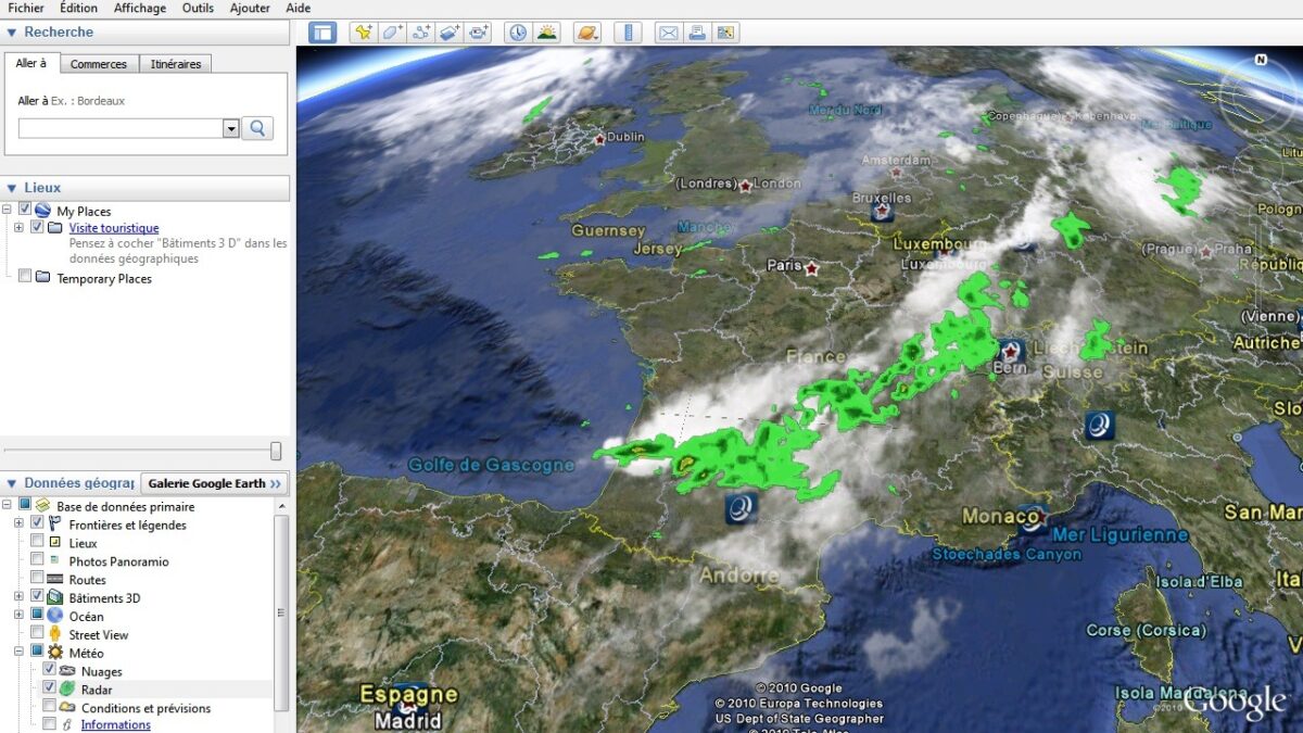 Comment voir en temps réel sur Google Earth ?