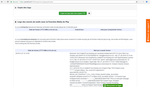 Comment voir les mails bloqués ?