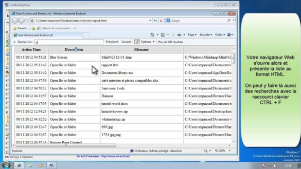 Comment voir l'historique d'un fichier ?
