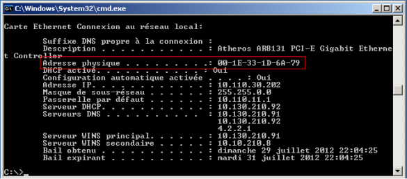 Est-ce qu'on peut changer l'adresse MAC ?