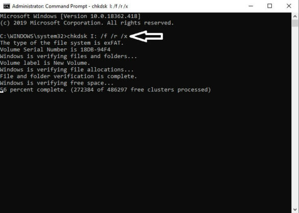 How can I fix my corrupted hard drive using command prompt?
