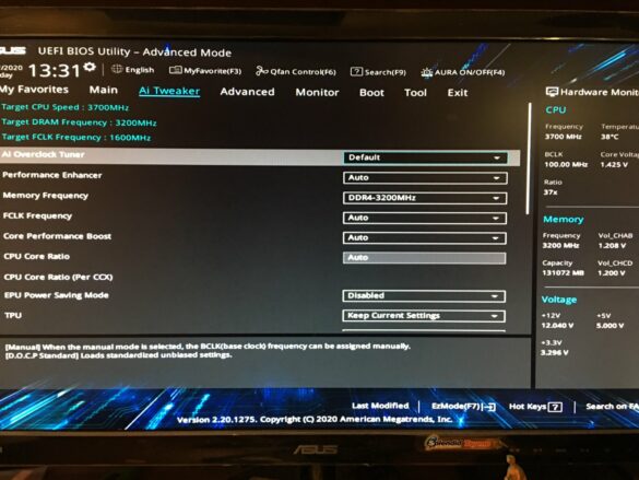 How do I change my ram to 3200Mhz?
