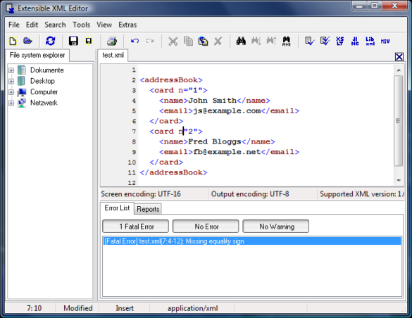 How do I edit an XML file in Windows 10?