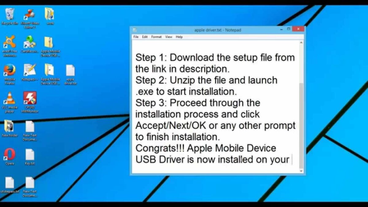 how do i install apple mobile device usb driver on windows 10