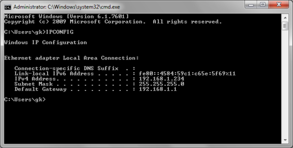 How do I run ipconfig in cmd?