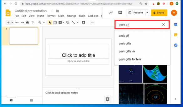 How do you insert a GIF into a text?
