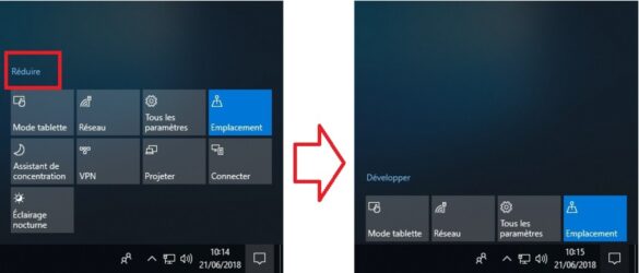 Où se trouve la barre de notification ?