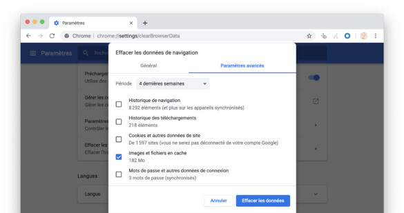 Où se trouve le cache de Google Chrome ?