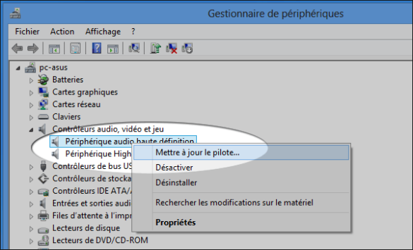 Où se trouve le pilote USB ?