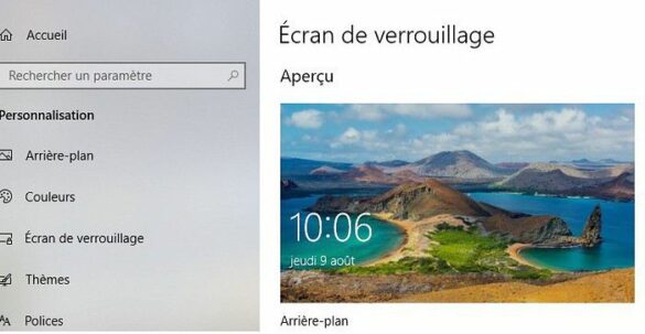 Où se trouve l'écran d'accueil ?