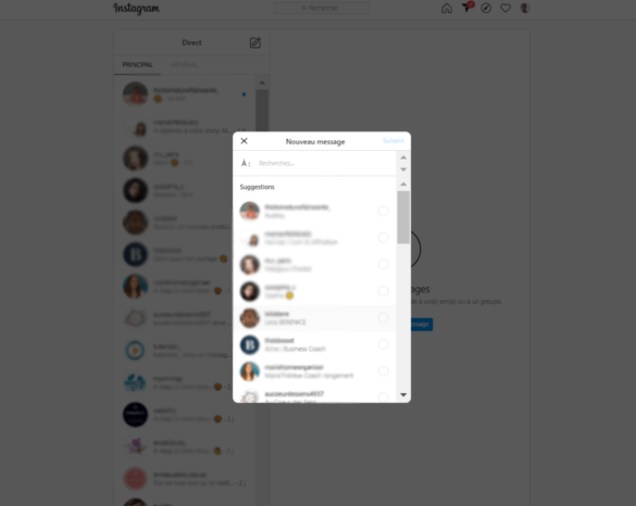 Où sont les messages privés sur Instagram ?