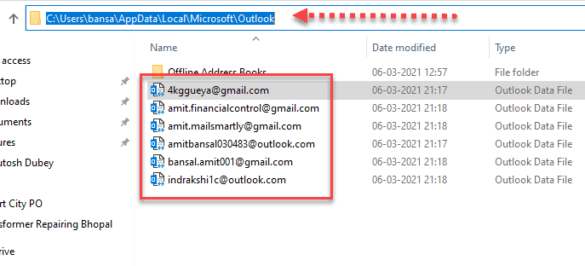 Où sont stockés les signature Outlook ?