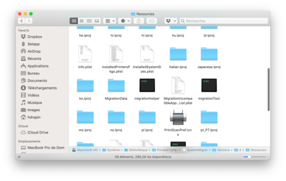 Où trouver la liste des applications ?