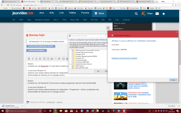 Pourquoi NET Framework ne veut pas s'installer ?