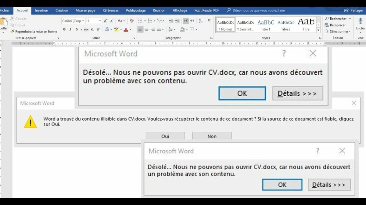 Pourquoi fichier Excel ne s’ouvre pas ?