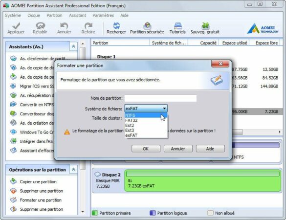 Pourquoi formater en NTFS ?