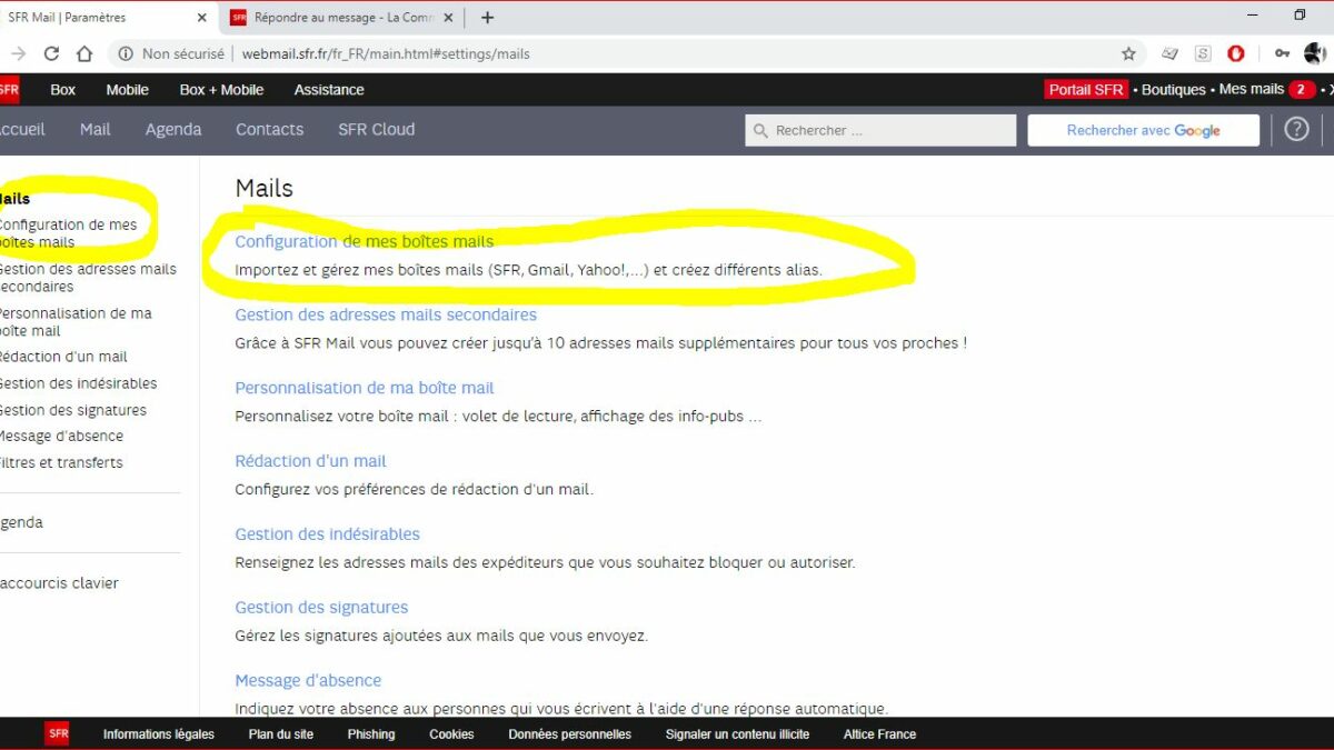 Pourquoi je ne reçois pas mes mail yahoo ?