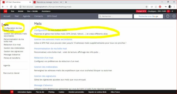 Pourquoi je ne reçois pas mes mail yahoo ?
