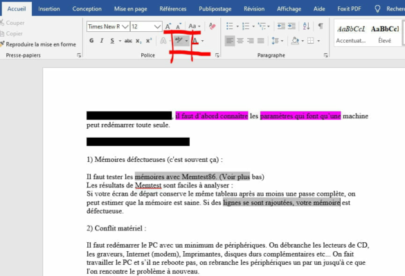 Pourquoi ma page Word Est-elle noire ?