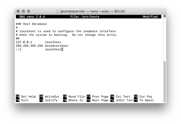 Pourquoi modifier le fichier host ?