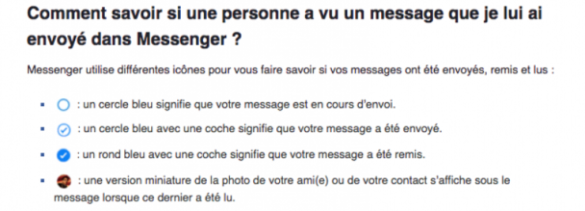 Pourquoi rond gris sur Messenger ?