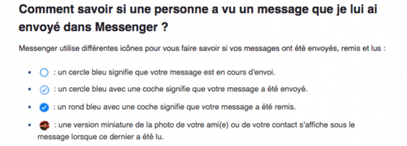 Pourquoi un message Messenger n'est pas distribué ?