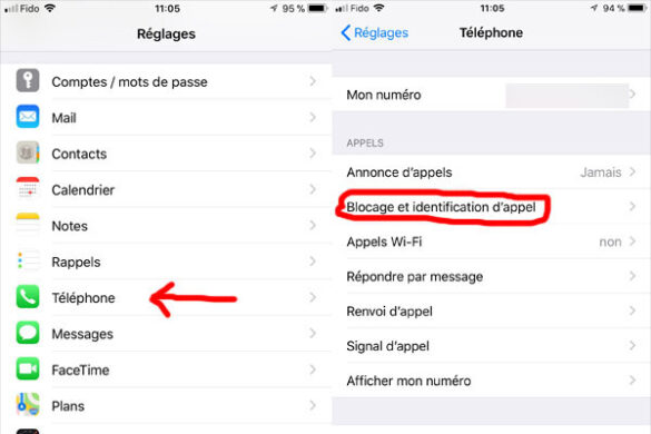 Quand on bloque un numéro sur iPhone on reçoit les messages vocaux ?