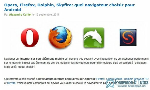 Quel browser pour Android ?