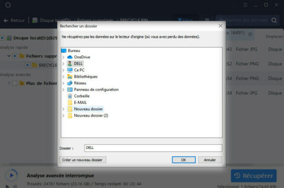 Quel logiciel Peut-on utiliser pour retrouver des fichiers supprimés de la corbeille pix ?