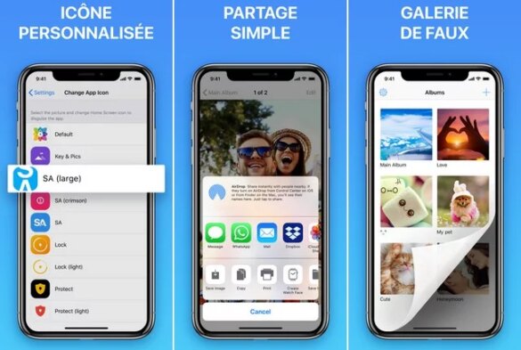Quelle application pour cacher des photos sur iPhone ?