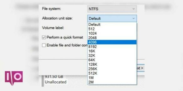 Quelle taille d'unité d'allocation exFAT ?