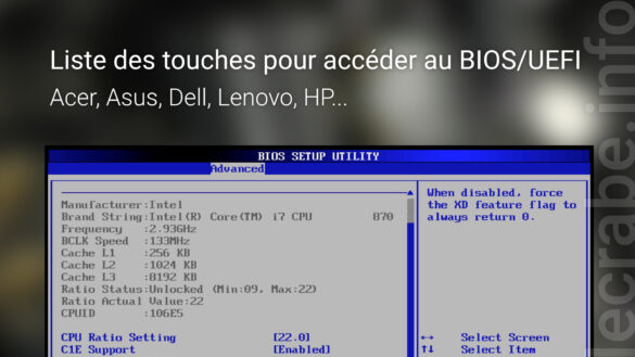 Quelle touche pour le BIOS Dell ?