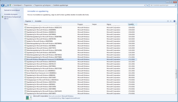 Quelle version de Net Framework est installée ?