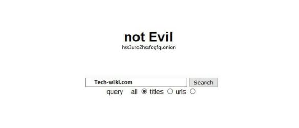 What is the not evil search engine?