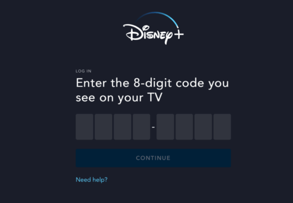 Where do I enter Disney plus begin code?