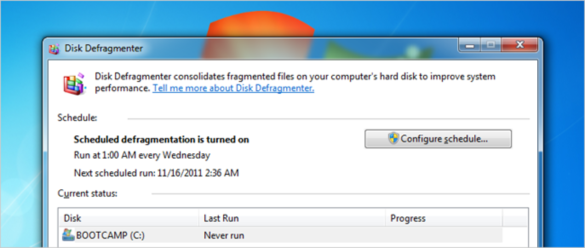 Why can I not defrag my C drive?