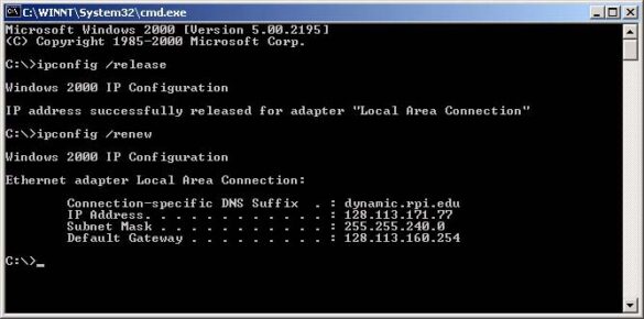 Why use ipconfig release and renew?